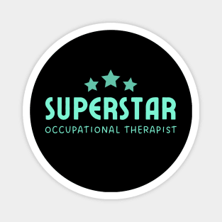 Occupational Therapist Superstar – Typography – Mint Green Magnet